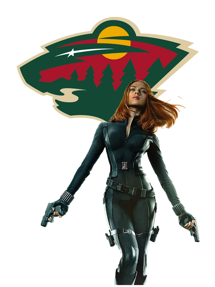 Minnesota Wild Black Widow Logo vinyl decal